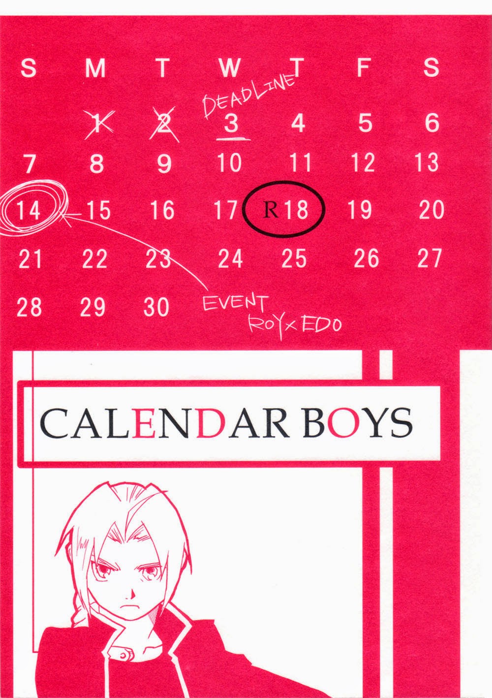 [Cucumis] Calendar Boys (Fullmetal Alchemist) [English] {Dassou Keikaku} 